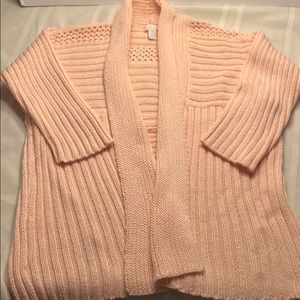 Chicos size 3 pink open cardigan